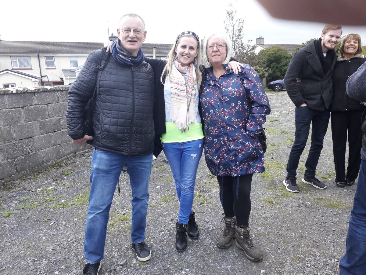 With Alison O'Reilly and Anna Corrigan at the site on Saturday